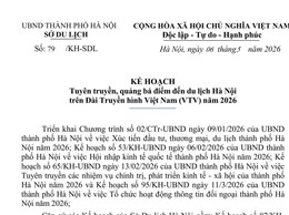 Hà Nội đẩy mạnh tuyên truyền, quảng bá du lịch trên VTV năm 2026