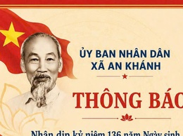 Thông báo treo cờ Tổ quốc nhận dịp kỷ niệm 136 năm Ngày sinh Chủ tịch Hồ Chí Minh