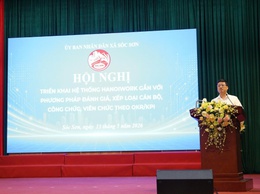 XÃ SÓC SƠN ĐẨY MẠNH TRIỂN KHAI HỆ THỐNG HANOIWORK GẮN VỚI PHƯƠNG PHÁP ĐÁNH GIÁ OKR/KPI