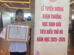 XÃ ỨNG HÒA CÓ 2 HỌC SINH ĐƯỢC TUYÊN DƯƠNG TẠI LỄ KHEN THƯỞNG HỌC SINH GIỎI TIÊU BIỂU THỦ ĐÔ