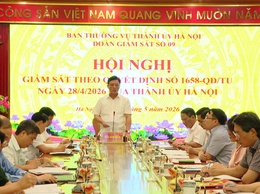Đoàn giám sát số 09 của Ban Thường vụ Thành ủy giám sát các nhiệm vụ trọng tâm tại Đảng uỷ xã Thanh Trì