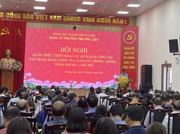 Phường Phương Liệt quán triệt, triển khai các kế hoạch trọng tâm về công tác xây dựng Đảng, kiểm tra, giám sát và phòng, chống tham nhũng, lãng phí