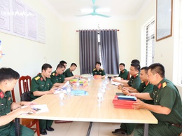 Ban CHPTKV5 - Thanh Oai kiểm tra công tác quân sự, quốc phòng tại xã Tam Hưng