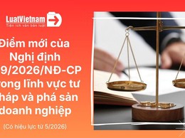 4 điểm mới của Nghị định 109/2026/NĐ-CP trong lĩnh vực tư pháp và phá sản doanh nghiệp