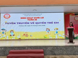 Nâng cao nhận thức về Quyền trẻ em thông qua tiết sinh hoạt dưới cờ tại trường Tiểu học Bùi Quốc Khái
