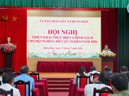 UBND XÃ HƯNG ĐẠO TỔ CHỨC HỘI NGHỊ TRIỂN KHAI THỰC HIỆN CHÍNH SÁCH ĐỐI VỚI HỘ NGHÈO, HỘ CẬN NGHÈO NĂM 2026 