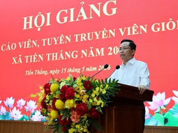 Xã Tiến Thắng tổ chức Hội giảng báo cáo viên, tuyên truyền viên giỏi năm 2026