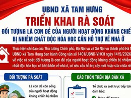 UBND XÃ TAM HƯNG TRIỂN KHAI RÀ SOÁT ĐỐI TƯỢNG LÀ CON ĐẺ CỦA NGƯỜI HOẠT ĐỘNG KHÁNG CHIẾN BỊ NHIỄM CHẤT ĐỘC HÓA HỌC CẦN HỖ TRỢ VỀ NHÀ Ở