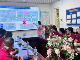 TRƯỜNG MẦM NON HOA MAI TỔ CHỨC TẬP HUẤN HƯỚNG DẪN 10 BƯỚC TỔ CHỨC BỮA ĂN BÁN TRÚ CHO HỌC SINH.
