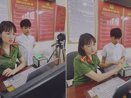 Công an xã Hoài Đức tổng lực triển khai đợt cao điểm cấp Căn cước cho trẻ từ 6 đến 14 tuổi