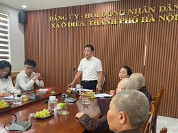 Ủy ban MTTQ xã Ô Diên tổ chức hội nghị gặp mặt các vị chức sắc Phật giáo, Tăng, Ni trên địa bàn xã.