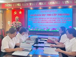 TRƯỜNG THCS YÊN SỞ TỔ CHỨC CHẤM BÀI DỰ THI CHÍNH LUẬN VỀ BẢO VỆ NỀN TẢNG, TƯ TƯỞNG CỦA ĐẢNG LẦN THỨ 6 NĂM 2026