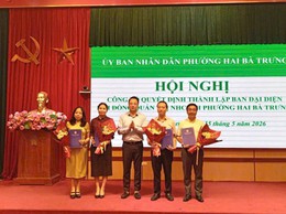 Phường Hai Bà Trưng: Tổ chức Hội nghị công bố Quyết định thành lập Ban đại diện Hội đồng quản trị Ngân hàng Chính sách xã hội phường và đánh giá kết quả hoạt động Quý I, triển khai nhiệm vụ Quý II/2026