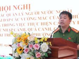 Công an phường Chương Mỹ tổ chức Hội nghị tập huấn công tác quản lý người nước ngoài và tuyên truyền, giải đáp vướng mắc trong thực hiện quy định pháp luật về xuất nhập cảnh