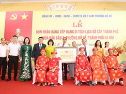 PHƯỜNG BỒ ĐỀ TỔ CHỨC ĐÓN BẰNG XẾP HẠNG DI TÍCH CẤP THÀNH PHỐ CHÙA BẮC CẦU 3 - THUẬN LỢI TỰ