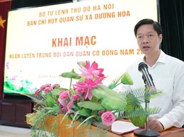 Xã Dương Hoà huấn luyện lực lượng dân quân cơ động năm 2026 