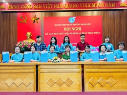 Hội LHPN phường Thanh Liệt: Ký cam kết thực hiện vệ sinh an toàn thực phẩm