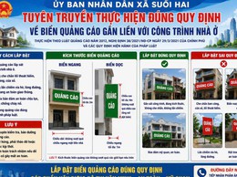 xã Suối Hai ban hành hướng dẫn thực hiện lắp đặt biển hiệu, bảng quảng cáo đối với các cơ quan, tổ chức, hộ kinh doanh và người dân trên địa bàn xã.