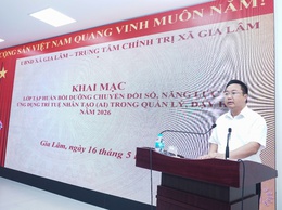 Xã Gia Lâm tổ chức tập huấn chuyển đổi số, ứng dụng trí tuệ nhân tạo AI trong giáo dục năm 2026