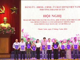 Phường Thanh Xuân hỗ trợ hộ chính sách, người khó khăn diện GPMB Vành đai 2,5
