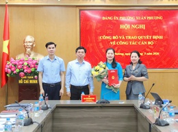 Đảng ủy phường Xuân Phương công bố quyết định chuẩn y Ủy viên UBKT Đảng ủy phường nhiệm kỳ 2025-2030 