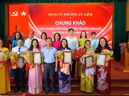 Phường Từ Liêm tổ chức chung khảo Hội thi báo cáo viên, tuyên truyền viên giỏi