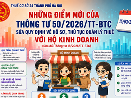 Những điểm mới của Thông tư 50/2026/TT-BTC sửa quy định về hồ sơ, thủ tục quản lý thuế với hộ kinh doanh