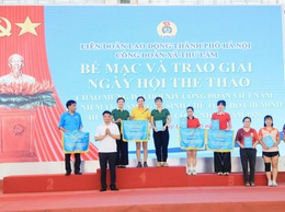 CÔNG ĐOÀN XÃ THƯ LÂM TỔ CHỨC NGÀY HỘI THỂ THAO CHÀO MỪNG CÁC SỰ KIỆN TRỌNG ĐẠI CỦA ĐẤT NƯỚC
