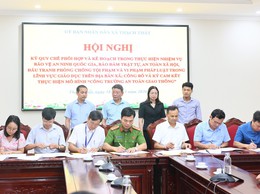 Thạch Thất: Ký kết Quy chế phối hợp bảo đảm an ninh trường học; công bố và ký cam kết thực hiện mô hình “Cổng trường an toàn giao thông”