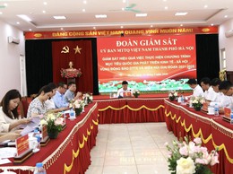 ĐOÀN GIÁM SÁT ỦY BAN MTTQ VIỆT NAM TP. HÀ NỘI LÀM VIỆC TẠI XÃ BA VÌ VỀ THỰC HIỆN CHƯƠNG TRÌNH MỤC TIÊU QUỐC GIA