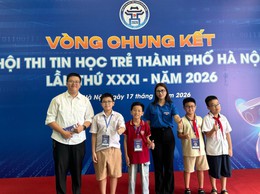 THIẾU NHI PHƯỜNG ĐỊNH CÔNG THAM GIA CHUNG KẾT HỘI THI TIN HỌC TRẺ THÀNH PHỐ HÀ NỘI LẦN THỨ 31