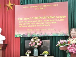 Phường Phương Liệt đưa Nghị quyết số 02-NQ/TW vào sinh hoạt chuyên đề tại chi bộ
