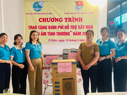 Hội LHPN, Đoàn thanh niên xã Ô Diên trao tặng kinh phí hỗ trợ xây dựng “Mái ấm tình thương” năm 2026