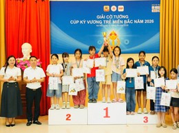 Câu lạc bộ cờ tướng Trường Tiểu học Thanh Xuân Nam ghi dấu ấn tại Giải Cờ tướng Cúp Kỳ Vương Trẻ miền Bắc năm 2026 
