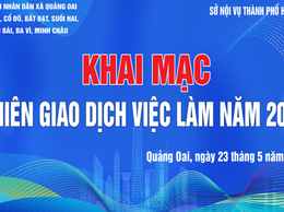 Khoảng 100 người lao động xã Minh Châu tham dự phiên giao dịch việc làm năm 2026.