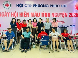 Hội Chữ thập đỏ phường Phúc Lợi tổ chức “Ngày hội hiến máu nhân đạo” đợt 1 năm 2026