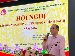 Hội nghị “Tập huấn nghiệp vụ tín dụng chính sách năm 2026” cho người dân xã Ngọc Hồi