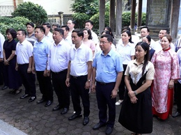Lãnh đạo xã Bình Minh dâng hương tưởng nhớ Chủ tịch Hồ Chí Minh