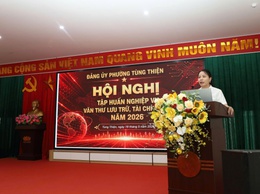 Tùng Thiện tập huấn nghiệp vụ văn phòng cấp ủy và tài chính đảng năm 2026