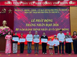 Lan tỏa nghĩa tình trong Tháng Nhân đạo năm 2026 tại phường Ô Chợ Dừa