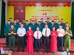 Xã Nội Bài ra mắt Trung đội Dân quân thường trực, tăng cường thế trận quốc phòng từ cơ sở