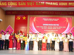 Chung khảo hội thi báo cáo viên, tuyên truyền viên giỏi xã Bát Tràng năm 2026: 