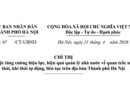Chỉ thị 07/CT-UBND của Ủy ban nhân dân Thành phố Hà Nội về việc tăng cường hiệu lực, hiệu quả quản lý Nhà nước về quan trắc nước thải, khí thải tự động, liên tục trên địa bàn Thành phố Hà Nội