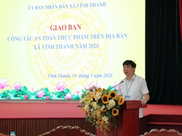 UBND XÃ VĨNH THANH TỔ CHỨC HỘI NGHỊ GIAO BAN CÔNG TÁC ĐẢM BẢO AN TOÀN THỰC PHẨM