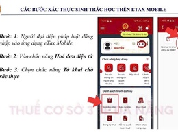 Hướng dẫn các bước xác thực sinh trắc học trên Etax Mobile