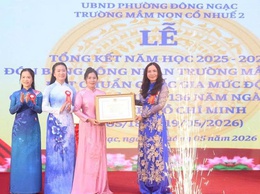 Trường Mầm non Cổ Nhuế 2 - Phường Đông Ngạc: Đón bằng công nhận đạt chuẩn Quốc gia mức độ 2
