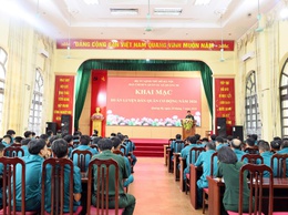 Ban chỉ huy Quân sự xã Quảng Bị: Khai mạc huấn luyện Dân quân cơ động năm 2026