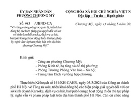 Phường Chương Mỹ tăng cường quản lý hoạt động kinh doanh karaoke, bar, pub, lounge trên địa bàn