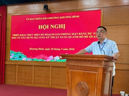 Phường Khương Đình tổ chức hội nghị triển khai Kế hoạch giải phóng mặt bằng Dự án đầu tư hạ tầng kỹ thuật xung quanh hồ Rẻ Quạt