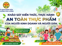 Phường Phú Lương khảo sát kiến thức, thực hành an toàn thực phẩm của người kinh doanh và người dân